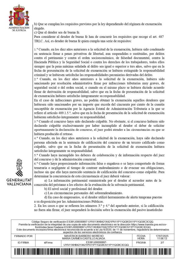 caso exito segunda oportunidad Alicante