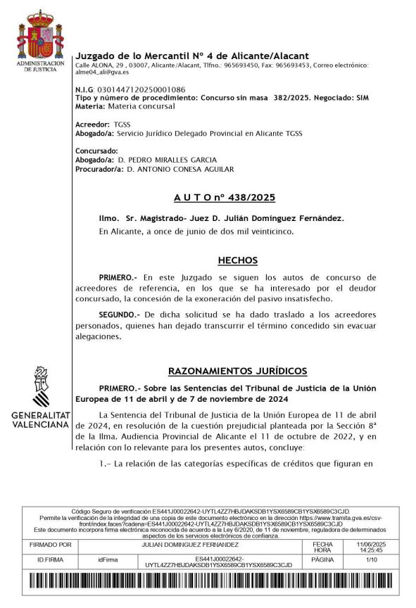 caso exito segunda oportunidad Alicante