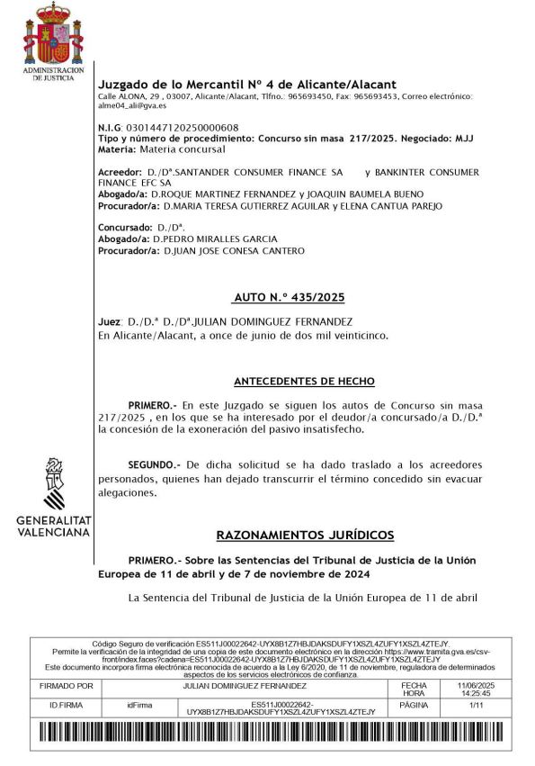 caso exito segunda oportunidad Alicante