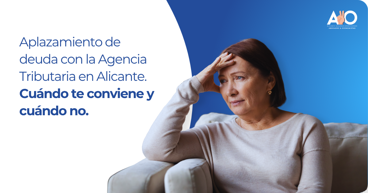 aplazamiento deuda agencia tributaria en Alicante con Hacienda